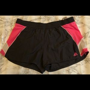 Grey/pink large adidas shorts